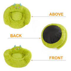 Jiupety donut bed non-slip bottom keeps bed stable on smooth floors.