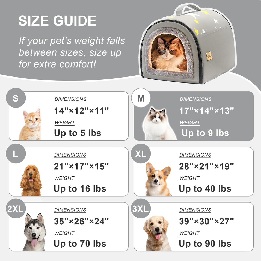 Jiupety indoor dog house with cover cave design offering privacy for pets.