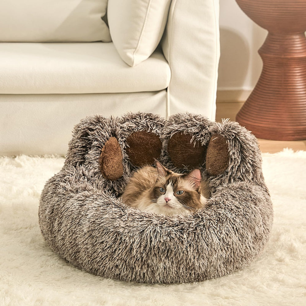 Jiupety Paw Bed living room decor idea creates a cozy pet corner.