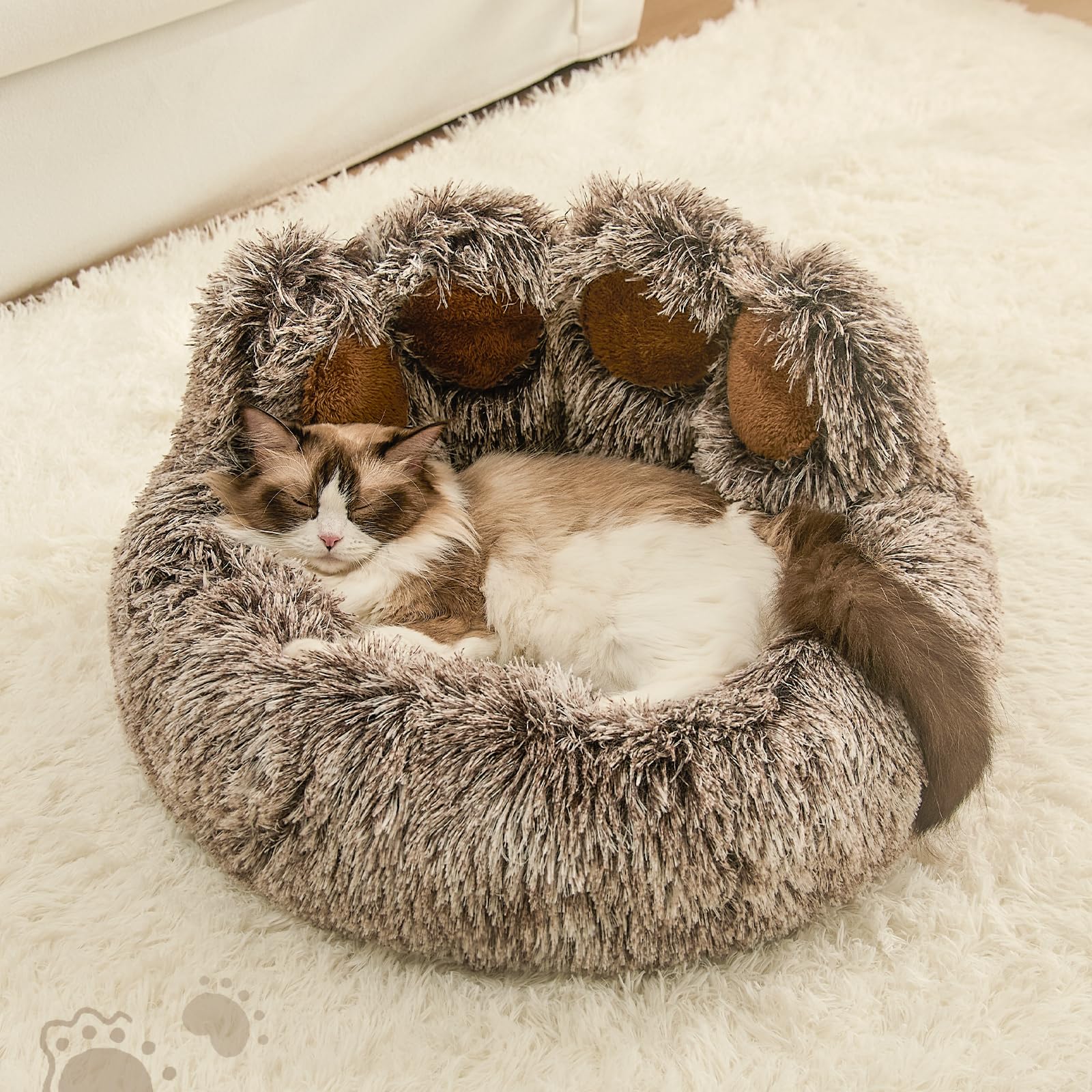 Jiupety Paw Bed machine washable design enables easy care.