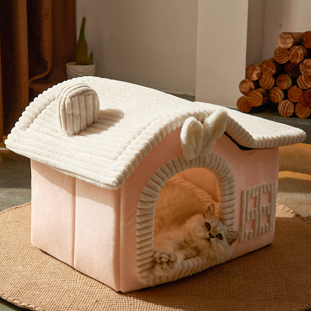 Jiupety Rabbit Cat House spacious interior invites cats to stretch and nap