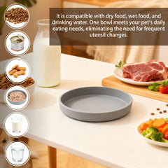 JIX SDFFAY silicone bowl shown for dry and wet food feeding.