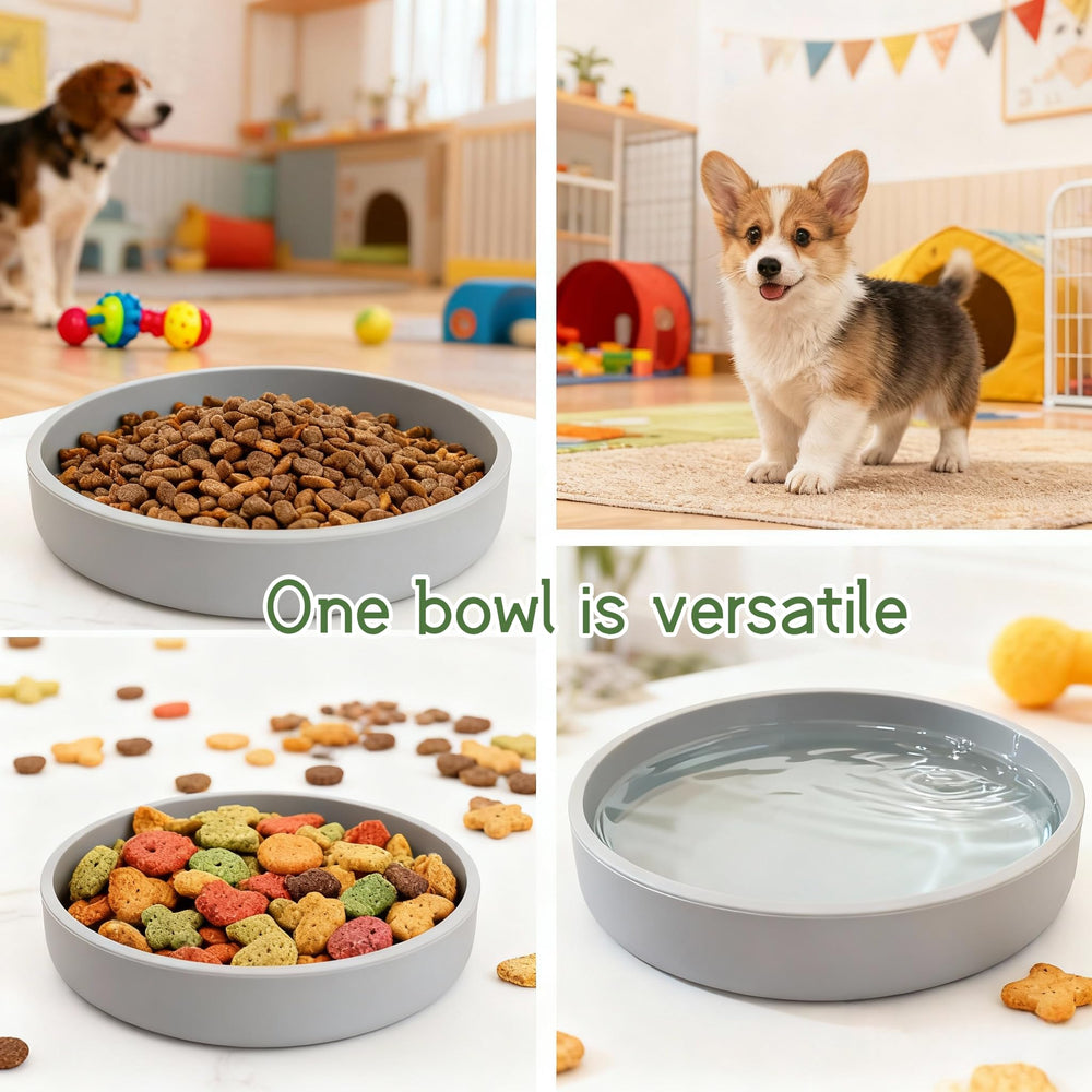 JIX SDFFAY silicone cat bowl color options grey green blue for home decor.