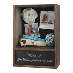 J JACKCUBE DESIGN pet memorial shadow box front view showcases memories and keepsakes for lasting remembrance