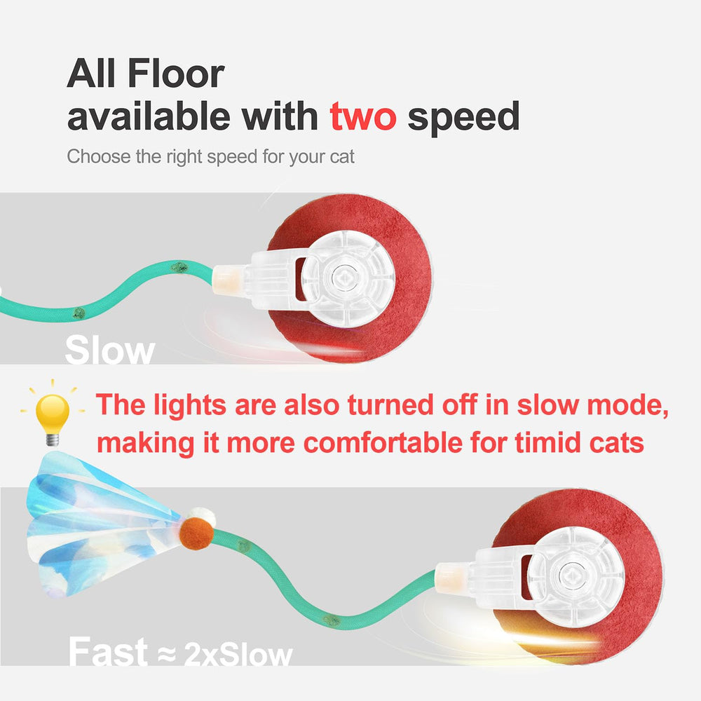 Jkanti modo lento, ideal para gatitos y gatos tímidos.