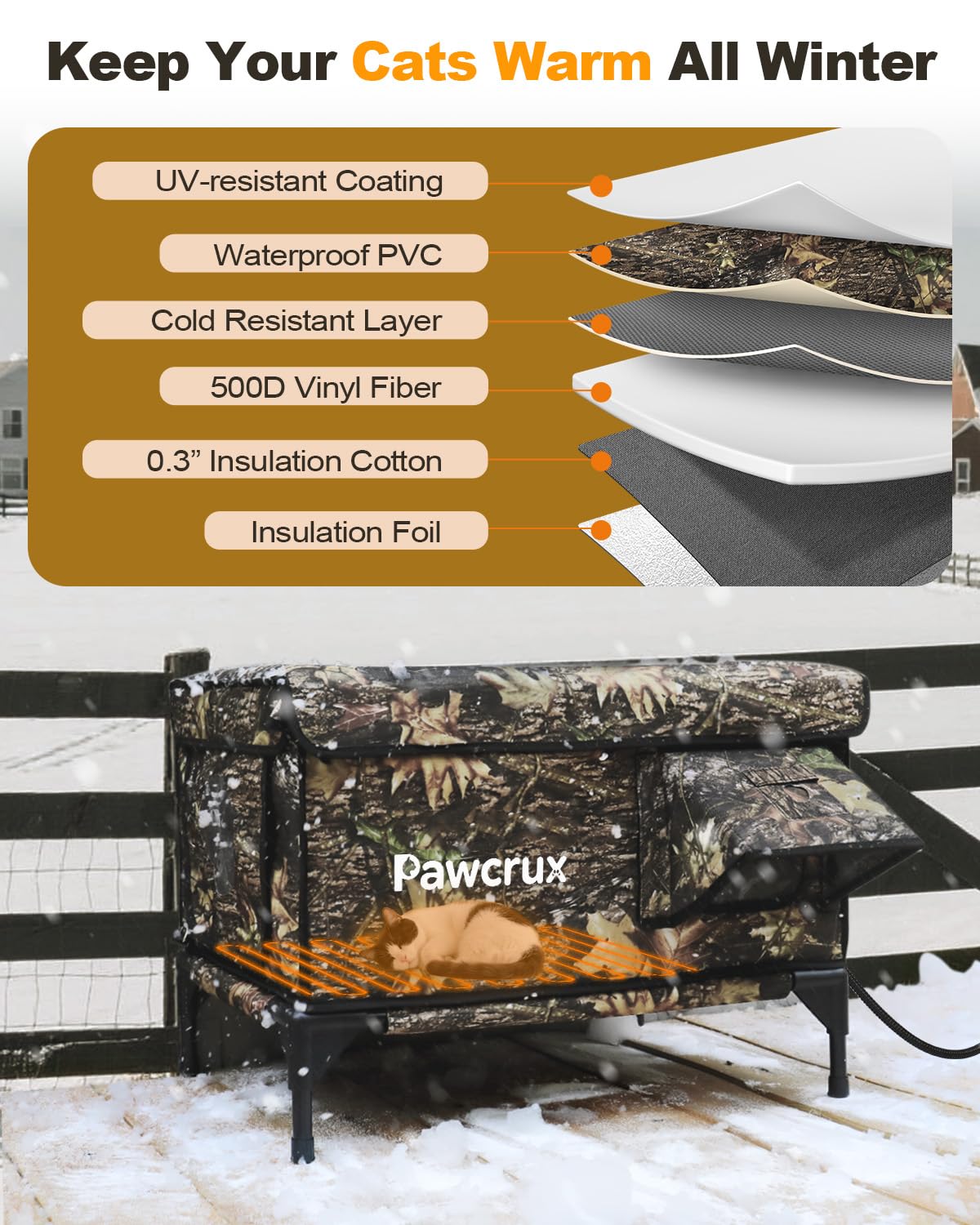 JLSAME aluminum foil insulation retains heat for cold weather comfort