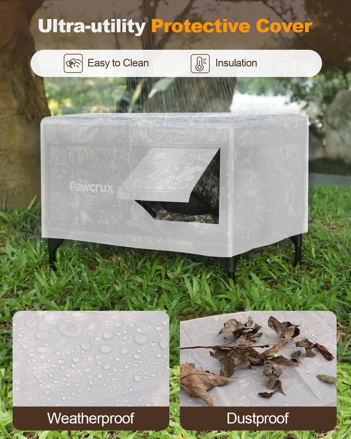 JLSAME elevated off-ground base prevents moisture and drafts for dry shelter
