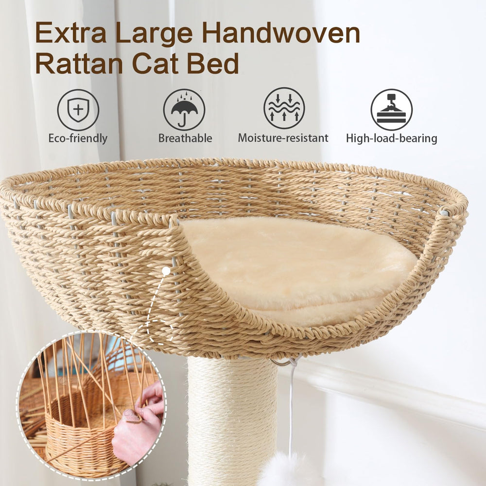 JLDUQKUM wooden cat tree multi-level platforms inspire climbing adventures.