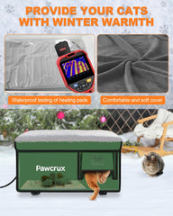 JLSAME cat shelter with waterproof roof protects against rain and wind.
