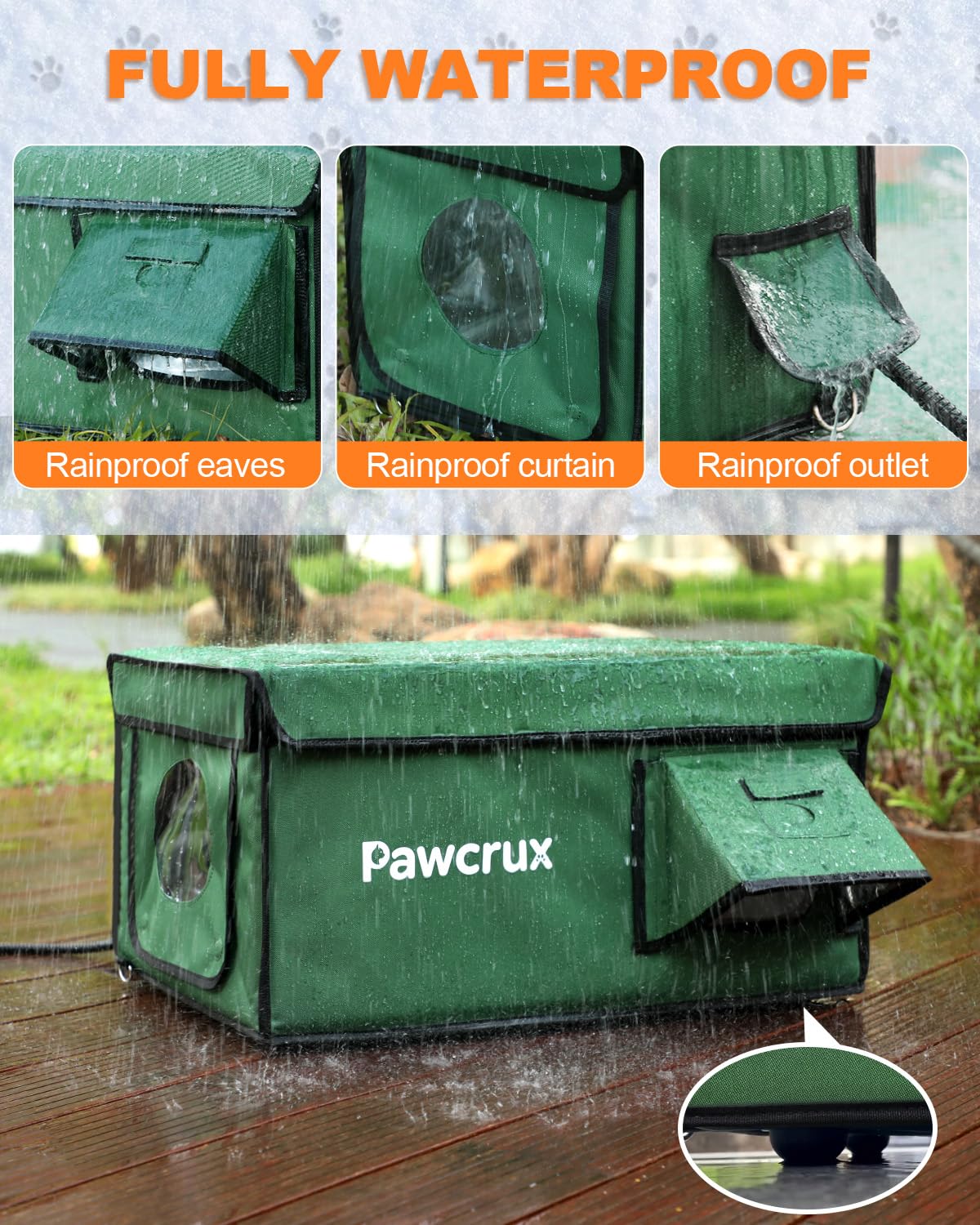 JLSAME heated cat bed interior keeps cats cozy on cold nights.