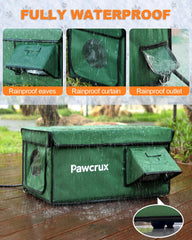 JLSAME heated cat bed interior keeps cats cozy on cold nights.