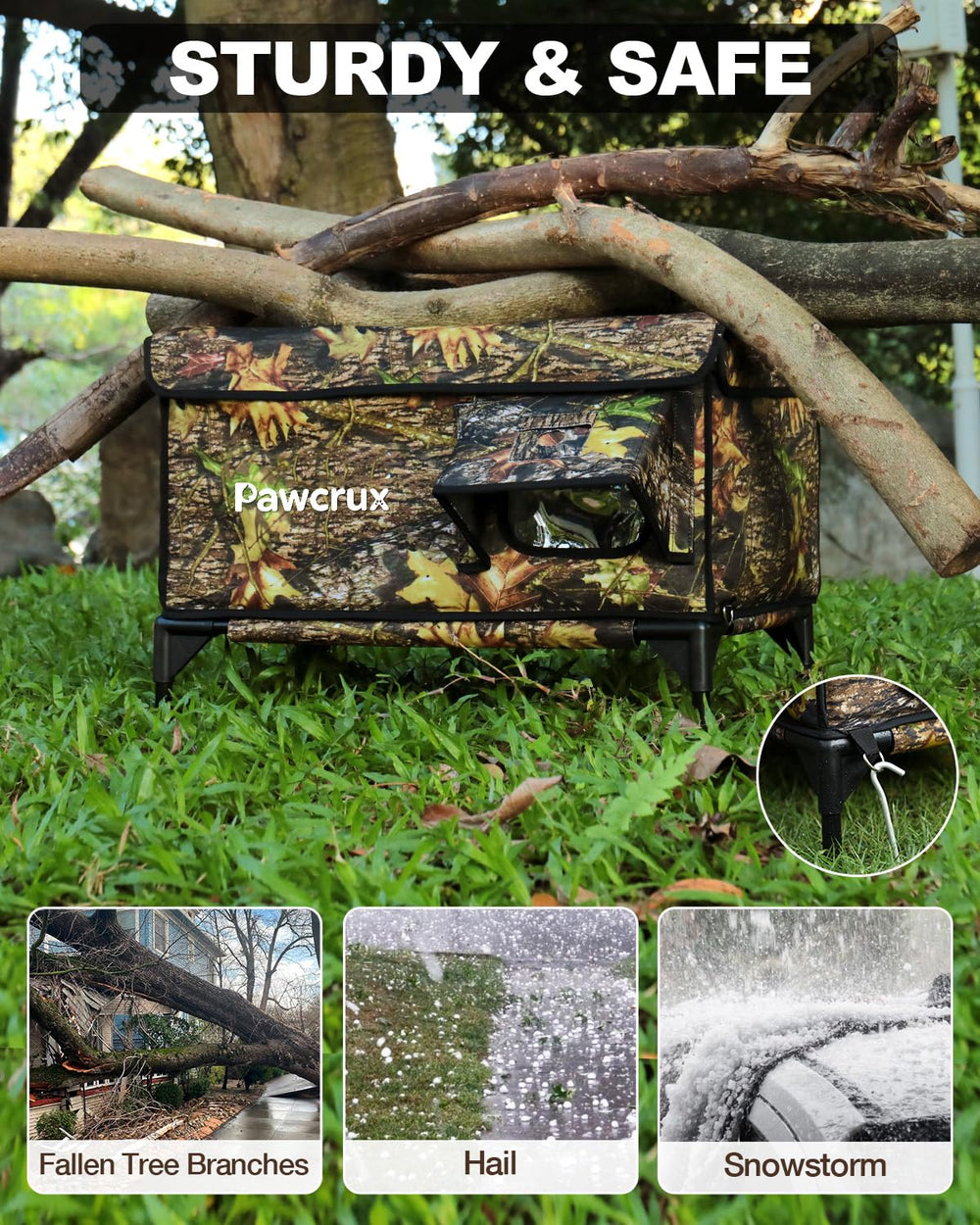 JLSAME weatherproof cat house waterproof-exterior guards against snow and moisture.
