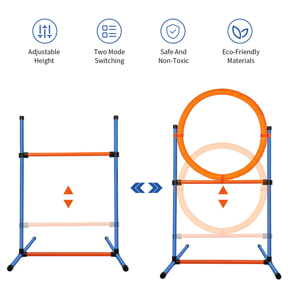 JMMPOO weave poles set enhances speed, accuracy, and fun during training.