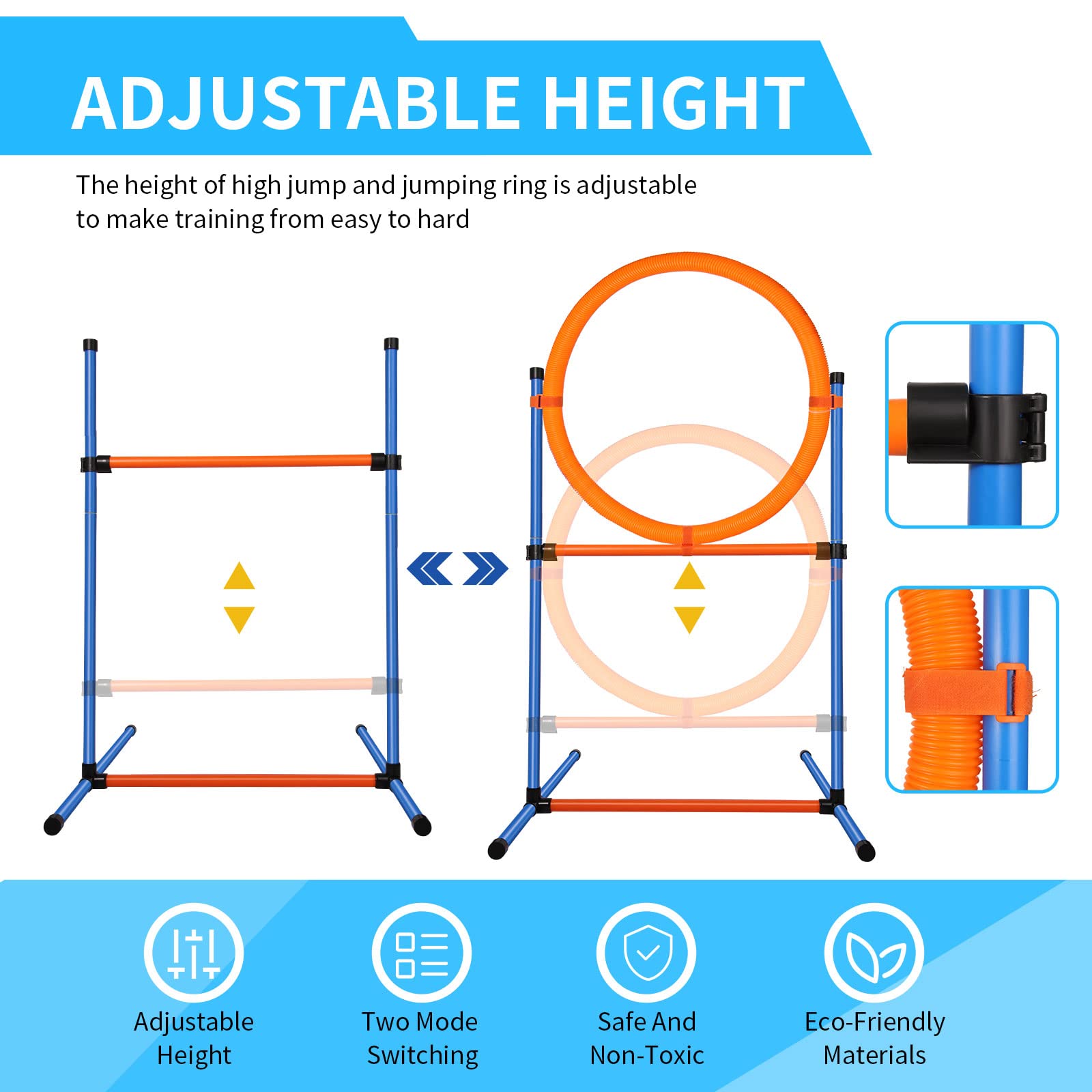 JMMPOO weave poles training set for precision and speed