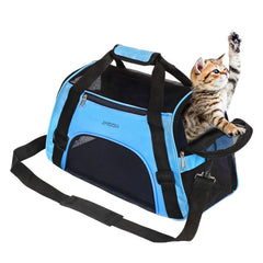 JMOON soft-sided pet carrier front view illustrating under-seat travel compatibility