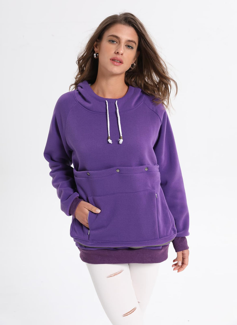 JMOREDEEP cat pouch hoodie hands-free design while carrying your pet.