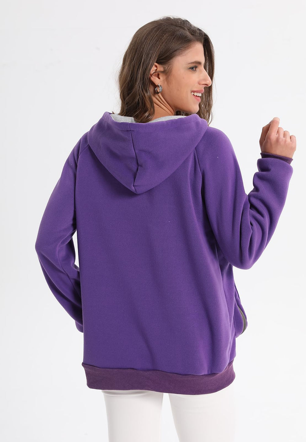 JMOREDEEP cat pouch hoodie lounge-friendly for nap time with pet.