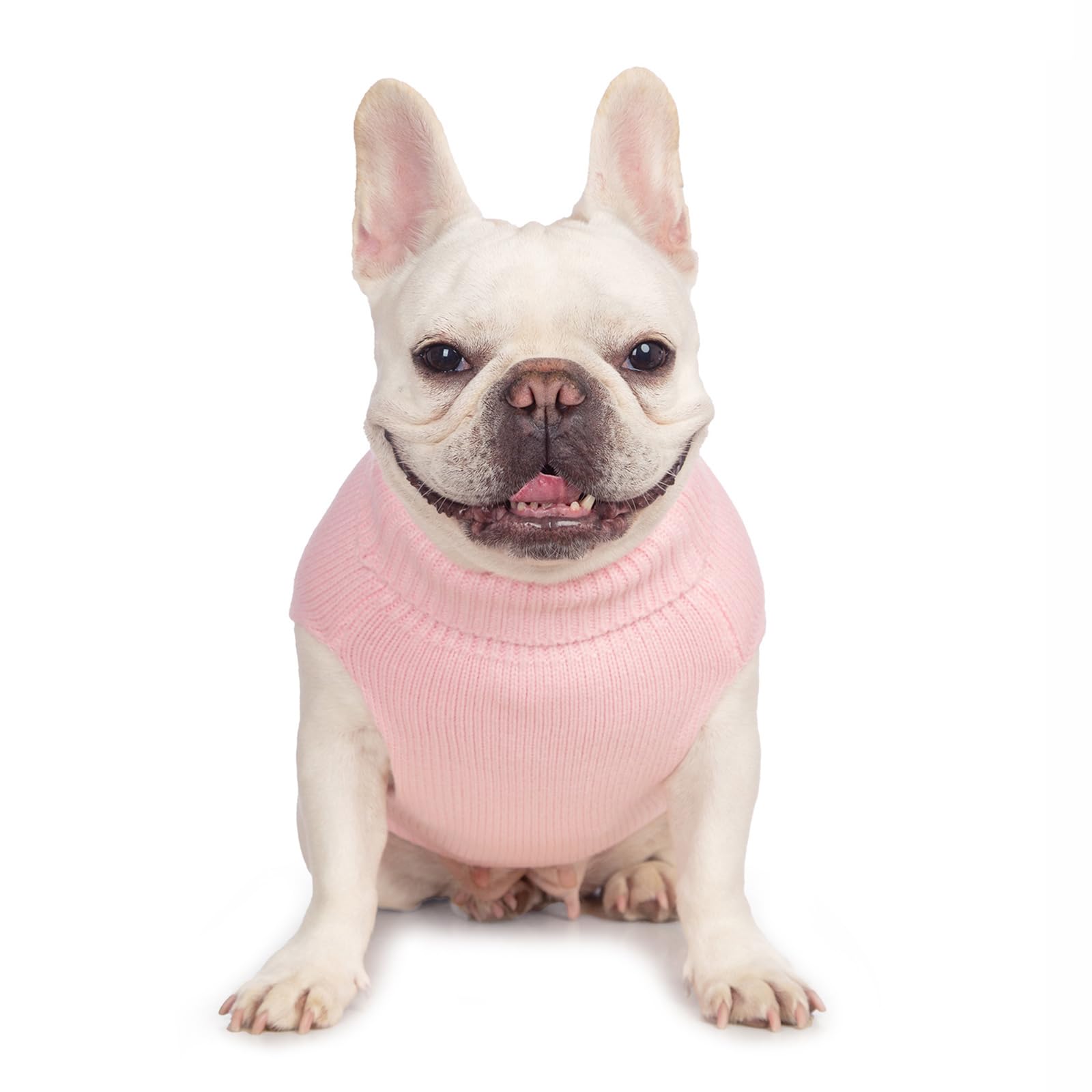 Jnancun Stretchy Cat Sweater light pink side view warmth