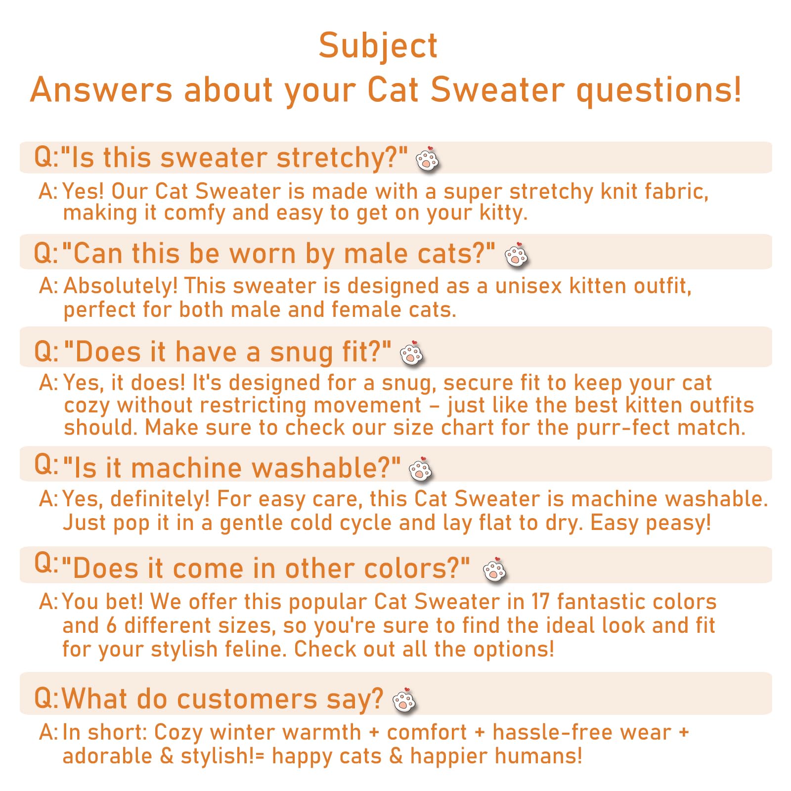 Jnancun Stretchy Cat Sweater multi-color options for stylish looks