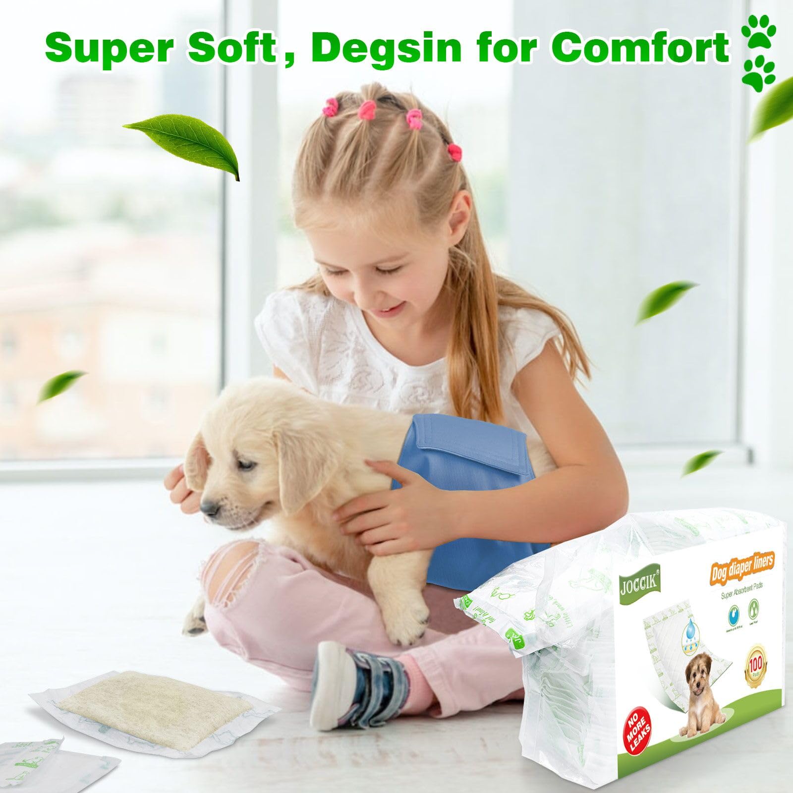 JOCCIK dog diaper liners waste-saving option eco-friendly and cost-effective
