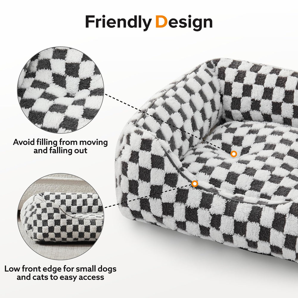 JOEJOY dog bed small 20x19 easy-entry low-front enables simple access