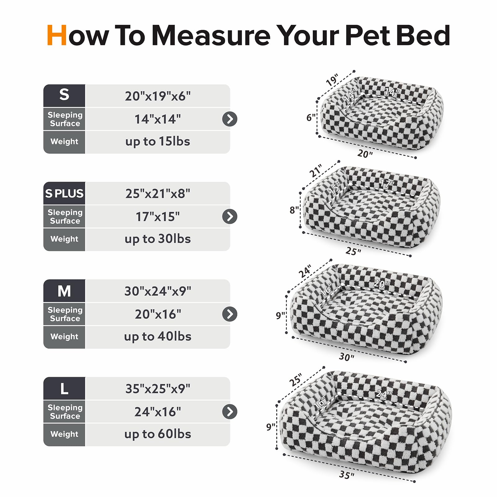 JOEJOY dog bed small 20x19 machine-washable fabric for easy care