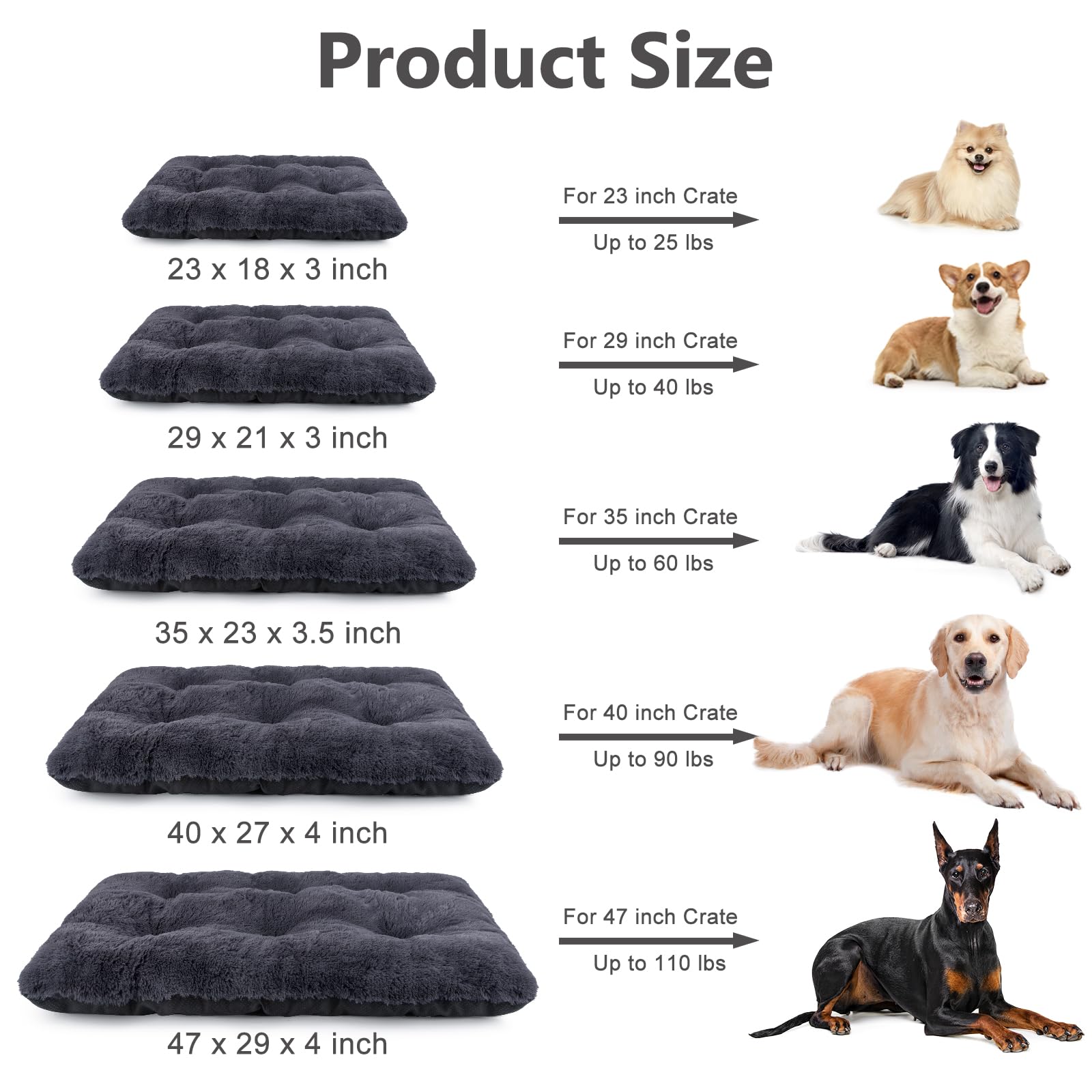 JOEJOY machine washable kennel pad for easy cleaning
