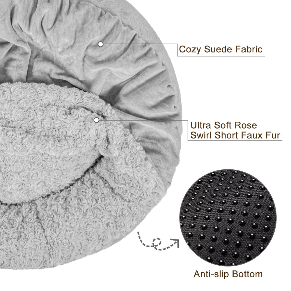 JOEJOY anti-slip bottom image on wood floor helps prevent sliding.