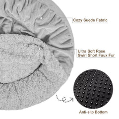 JOEJOY anti-slip bottom image on wood floor helps prevent sliding.