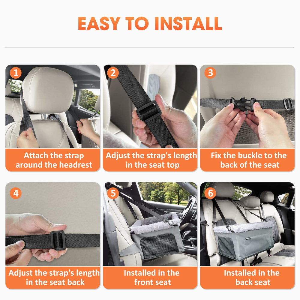 JOEJOY Deluxe booster seat easy-installation around headrest design