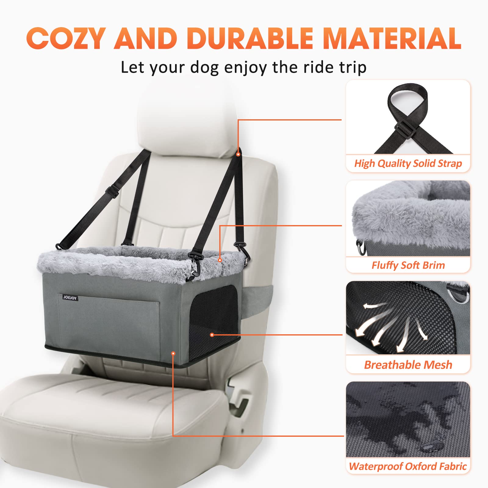 JOEJOY Deluxe booster seat safety leash for added car restraint