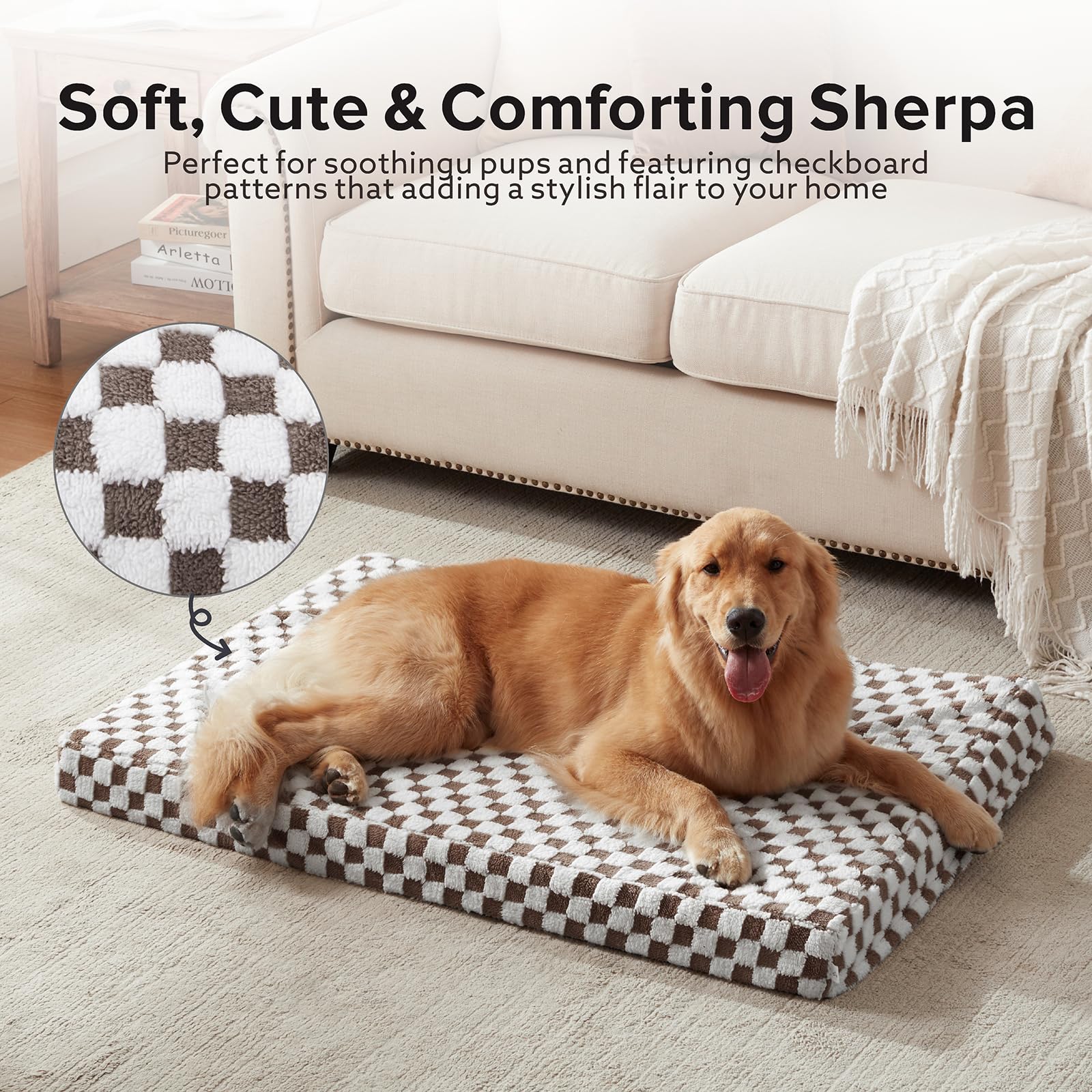 JOEJOY dog bed non-slip base keeps sleeping surface steady