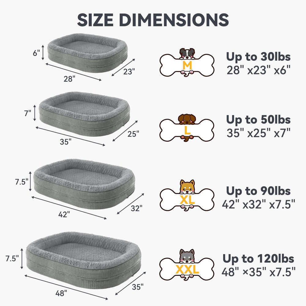 JOEJOY non-slip bottom keeps the bed in place on slick floors