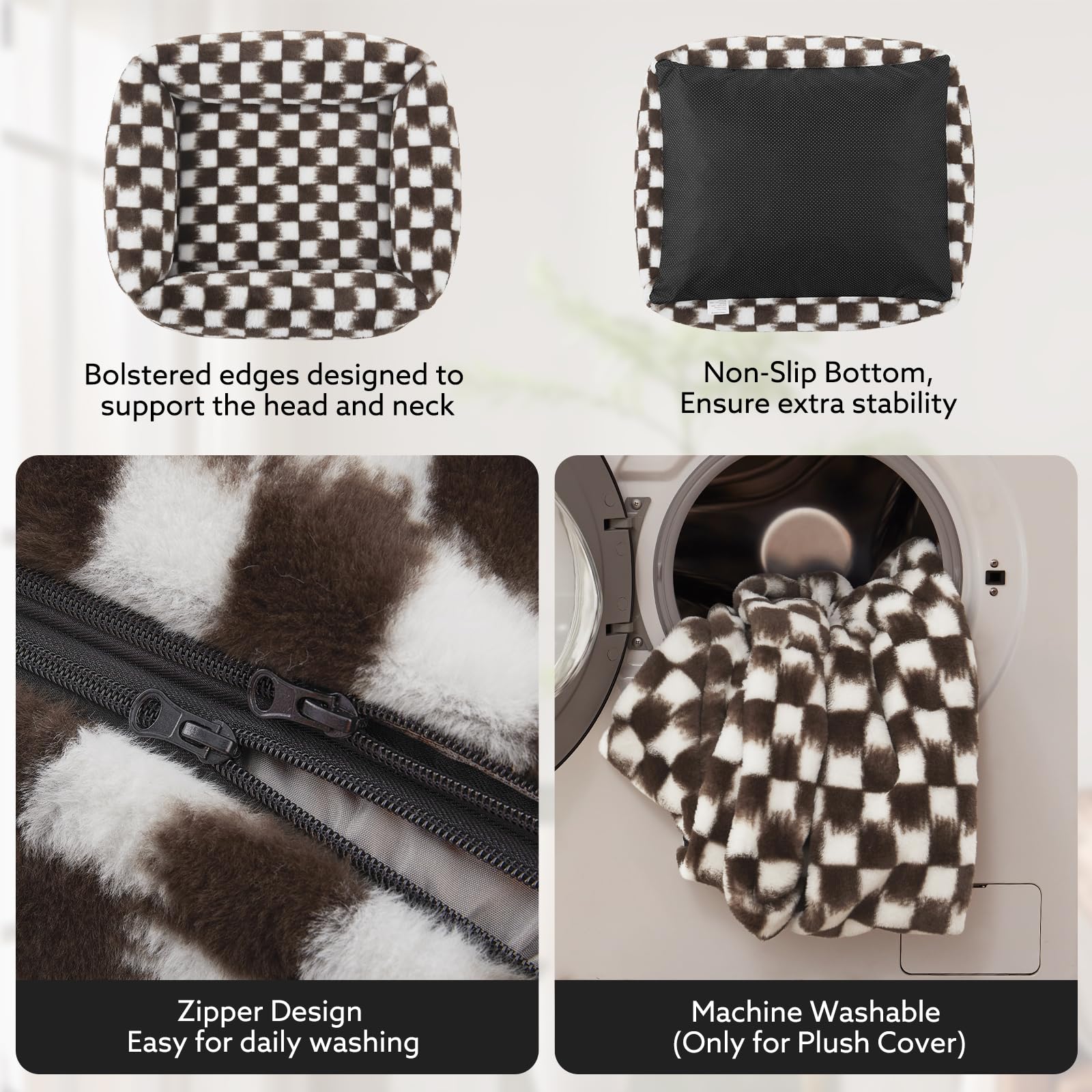 JOEJOY dog bed size chart shows S-XL options for every pet