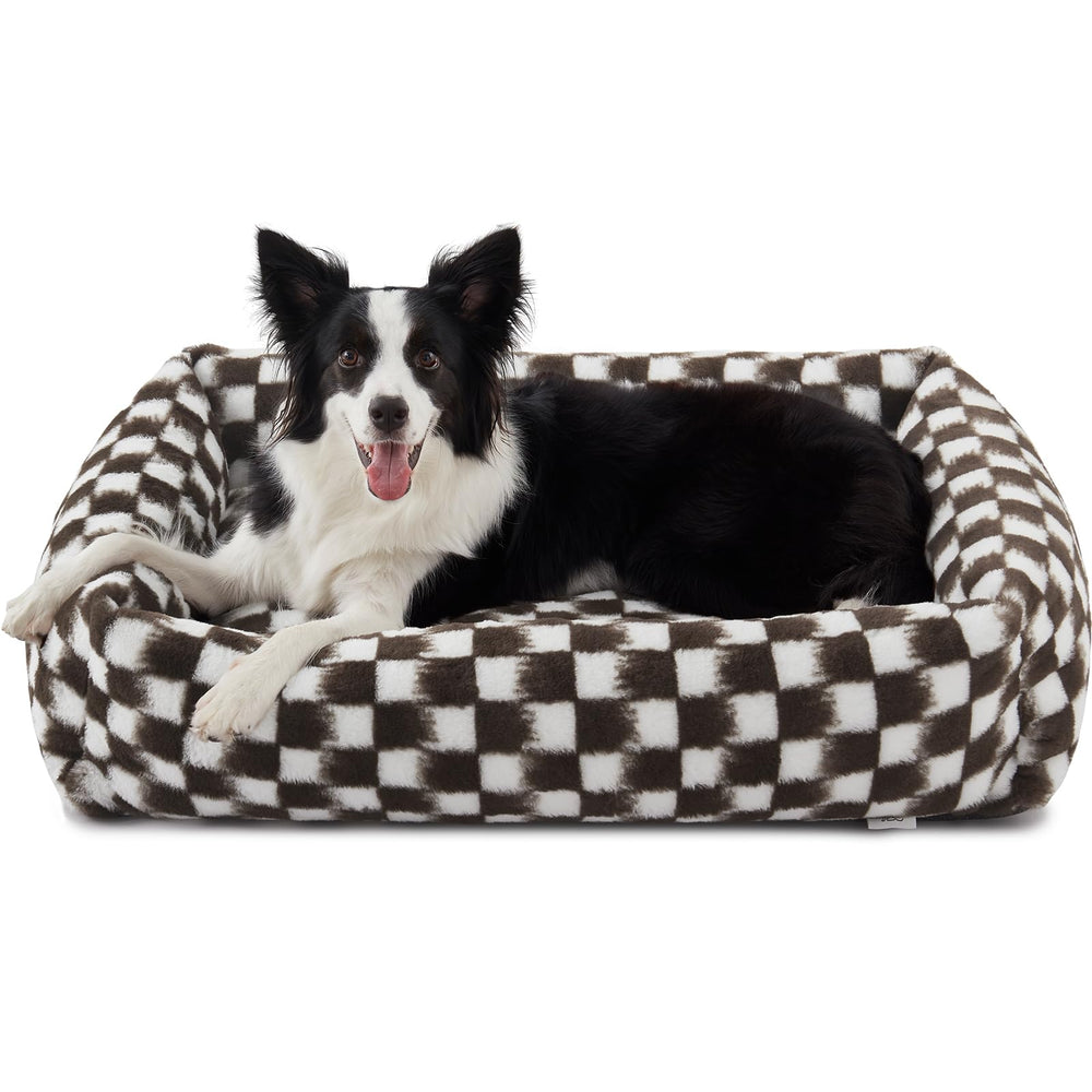 JOEJOY dog bed ultra cozy faux fur close-up for warm plush comfort.