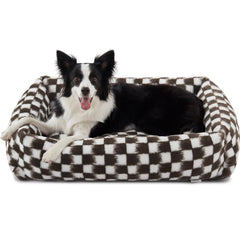JOEJOY dog bed ultra cozy faux fur close-up for warm plush comfort.