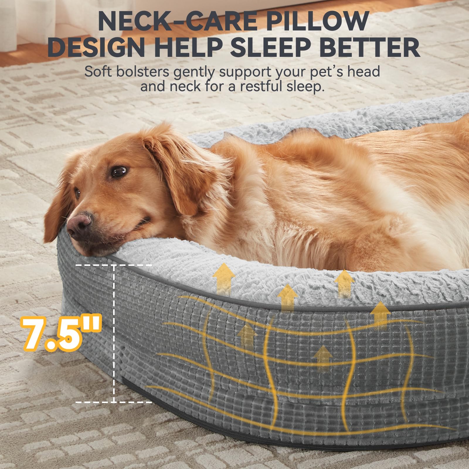 JOEJOY waterproof inner lining protecting foam from spills and moisture