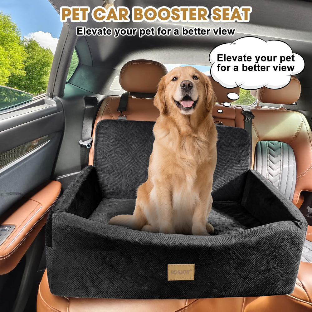 JOEJOY dog car seat dimensions show roomy space for two small dogs