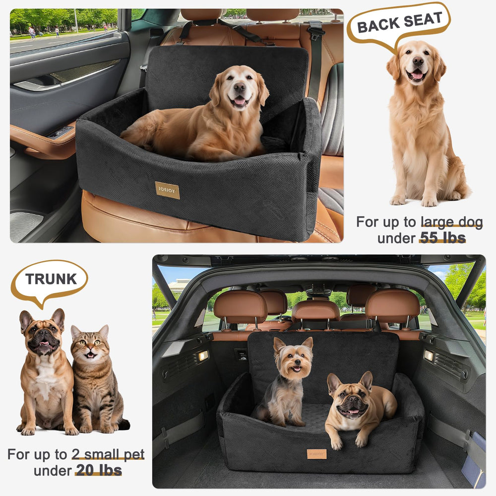 JOEJOY dog car seat washable cover for quick cleanup