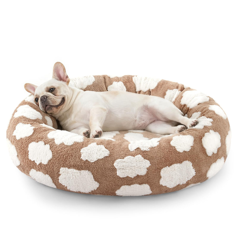 JOEJOY Donut Small Dog Bed top view showing cozy nest for tiny pets.