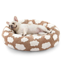 JOEJOY Donut Small Dog Bed top view showing cozy nest for tiny pets.