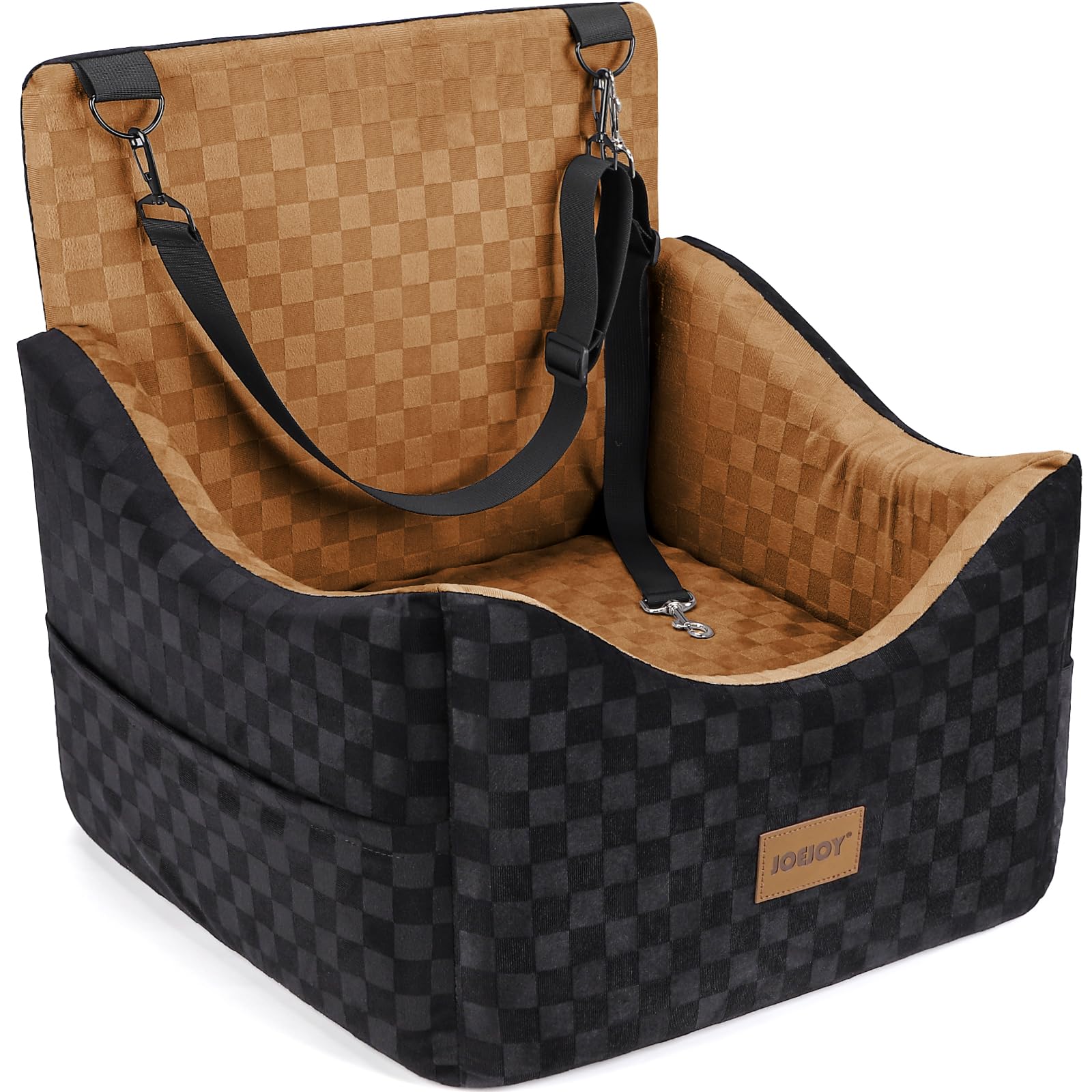 JOEJOY elevated dog seat with outside view for calmer car rides