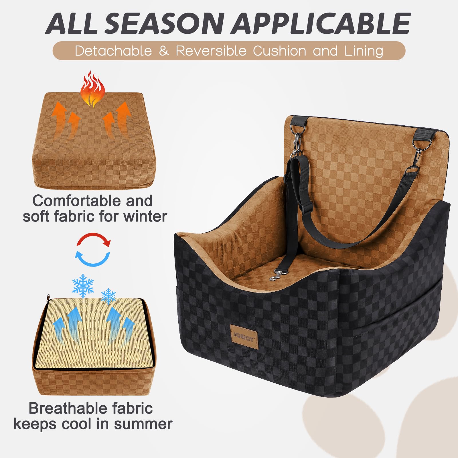 JOEJOY safety belts secure your dog during car trips