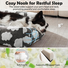 JOEJOY foam-fill dog bed offers joint-friendly comfort and shape retention.