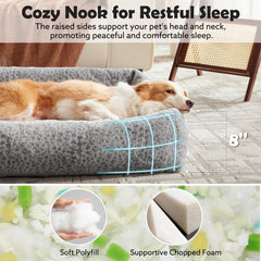 JOEJOY large-dog-bed-foam-support-edges emphasizes structured comfort for joints.