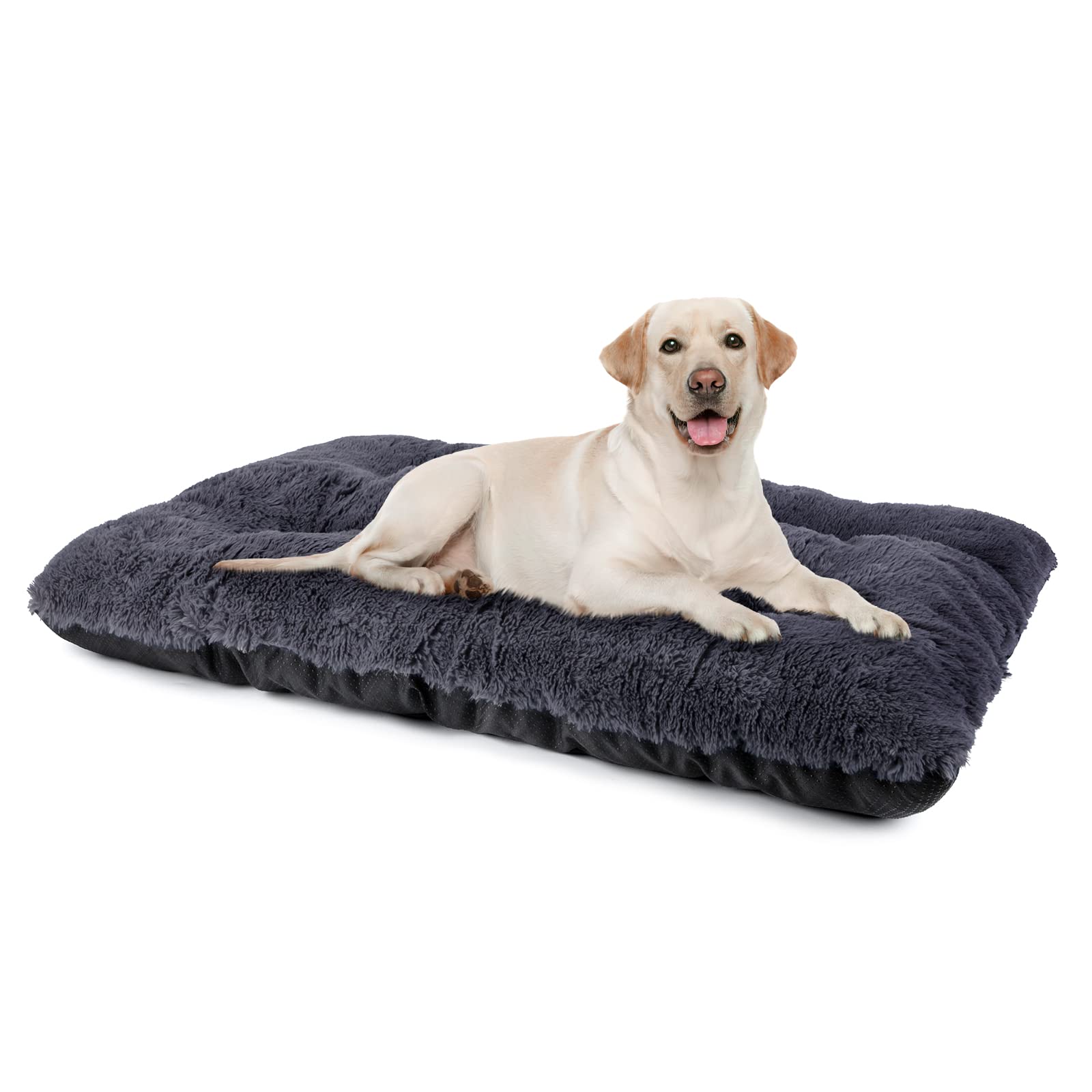 Joejoy large dog bed plush outer fabric delivers cozy comfort.