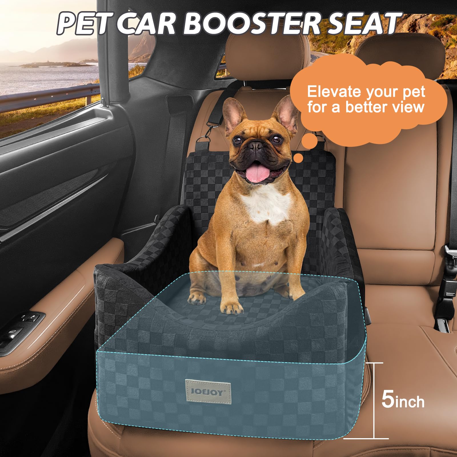 JOEJOY memory foam support provides cushioned comfort on bumpy roads.