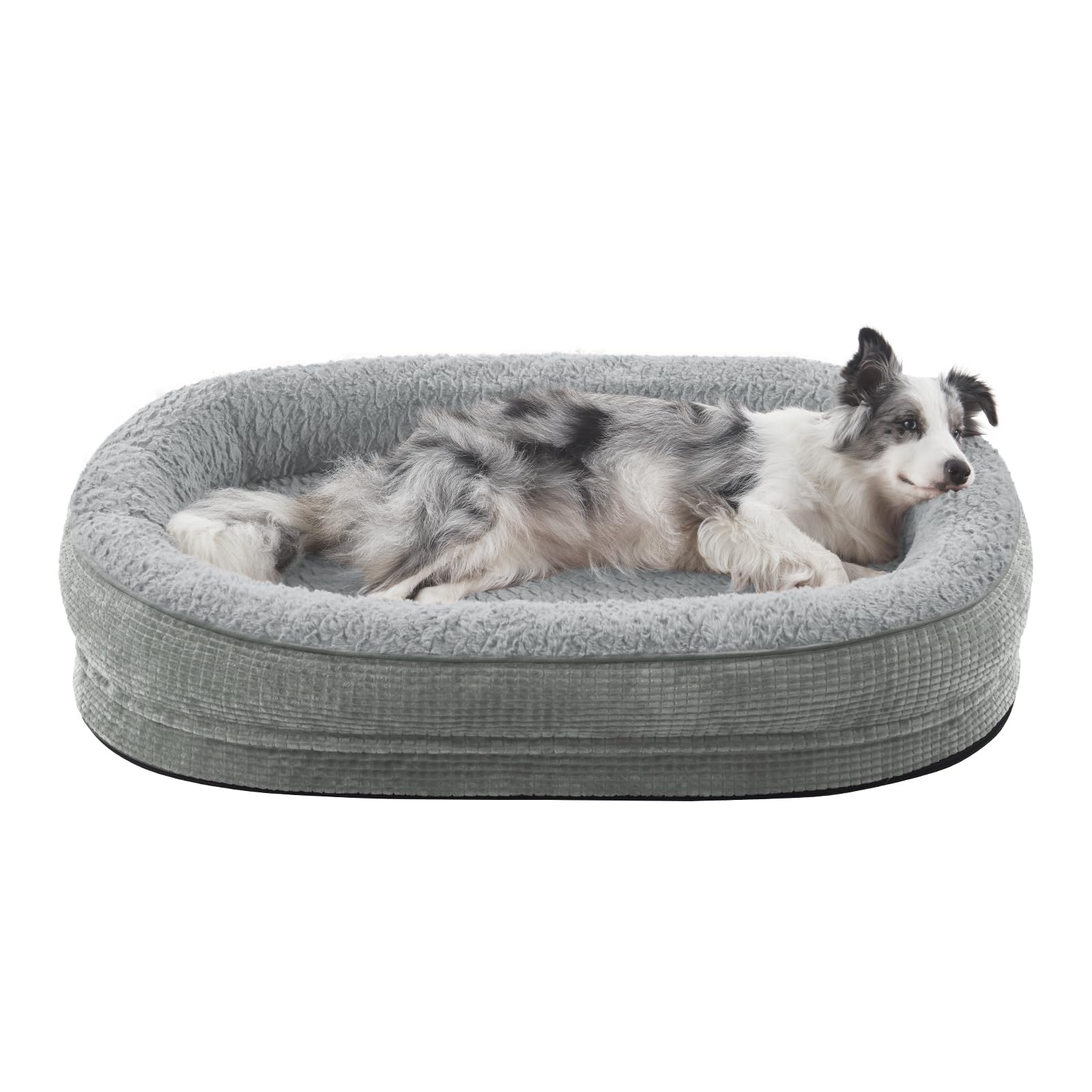 JOEJOY orthopedic dog bed top view showing egg-crate foam for joint support.