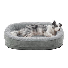 JOEJOY orthopedic dog bed top view showing egg-crate foam for joint support.