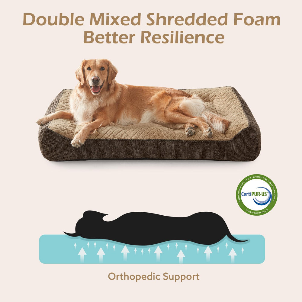 JOEJOY dog bed inner waterproof lining protects foam from spills